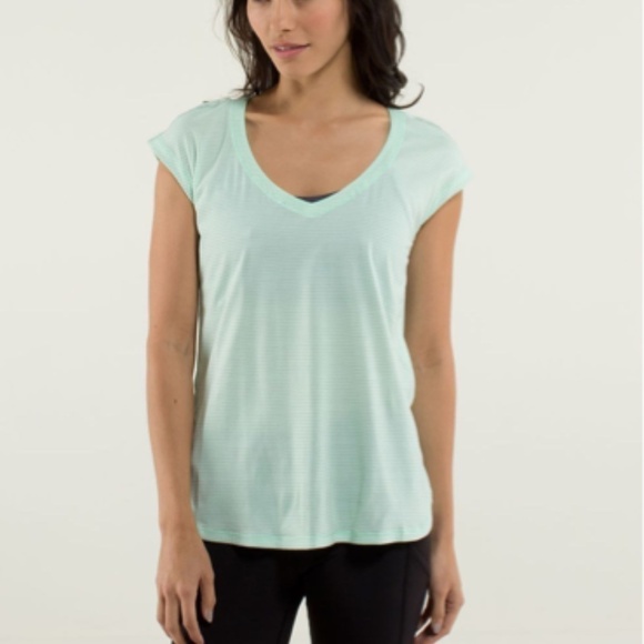 Lululemon Track Tee Heathered Fresh Teal - Picture 2 of 8